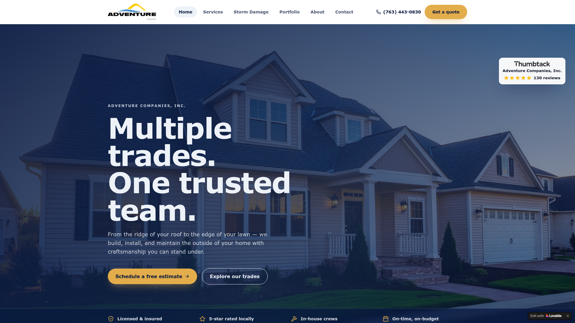 Adventure Companies website screenshot